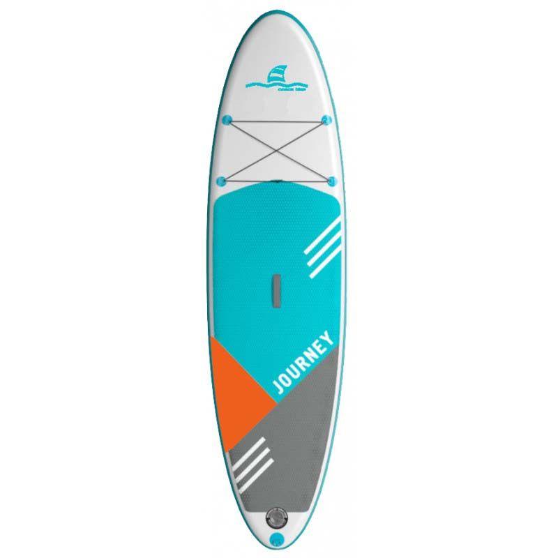 Ocean Blue SUP med MSL fusion double layer-konstruksjon, klar for oppblåsing med pumpe og padleåre
